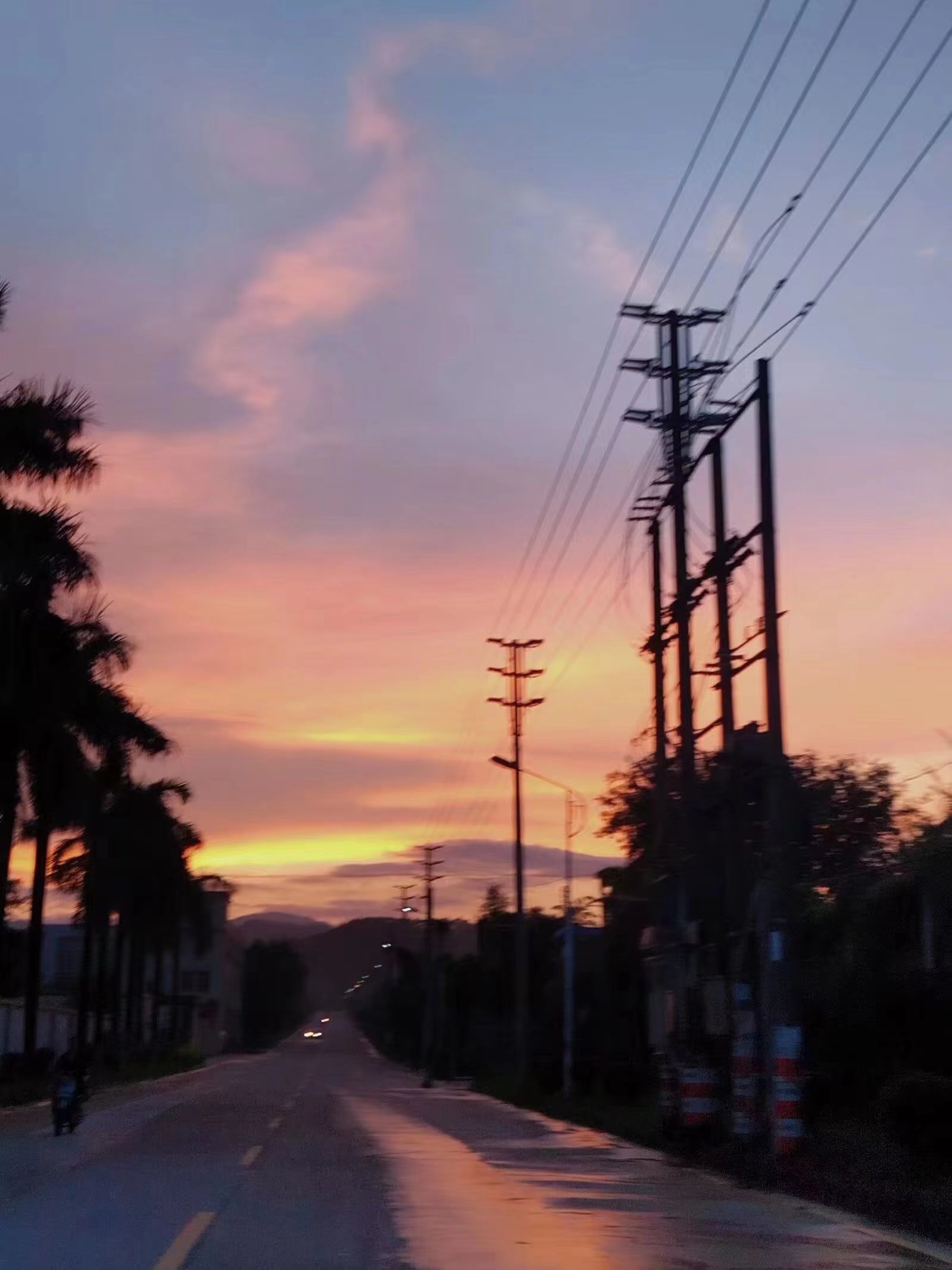 北方独有的日落🌇